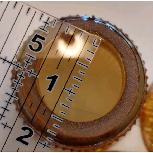 Vintage Depression Glass Lamp Shade Ribbed Amber Marigold, Replacement - 1 Piece - Picture 6 of 8